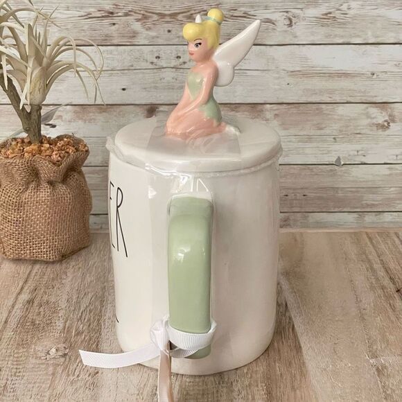 NWT Gorgeous 3D Rae Dunn Disney Mug White Ceramic Tinkerbell Tinker Bell - Picture 3 of 12
